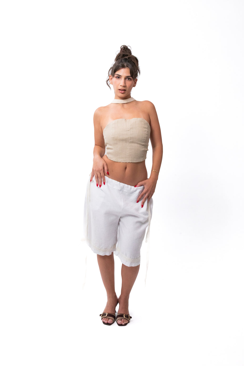 Linen Long Shorts